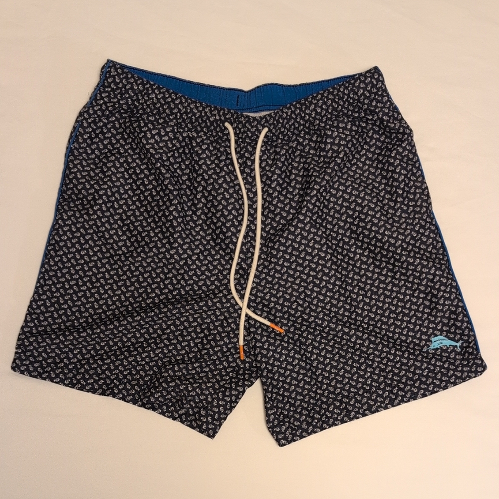 Tommy Bahama A-Fish-Lando Print Swim Trunks Board Shorts Lined Mens Size Medium